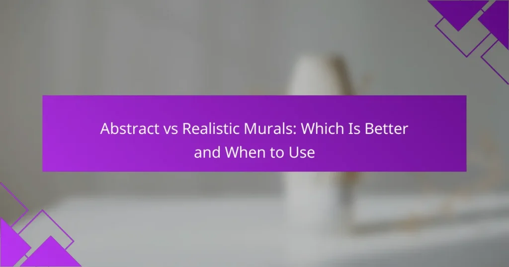 Abstract vs Realistic Murals: Which Is Better and When to Use