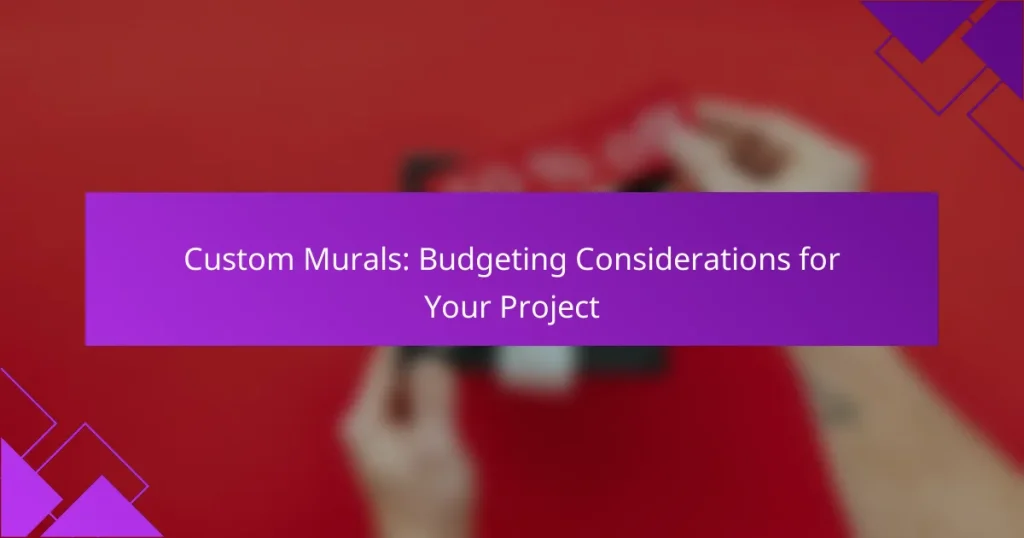 Custom Murals: Budgeting Considerations for Your Project