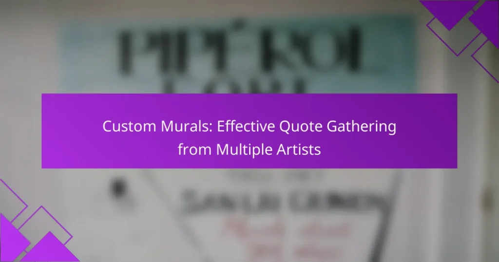 Custom Murals: Effective Quote Gathering from Multiple Artists