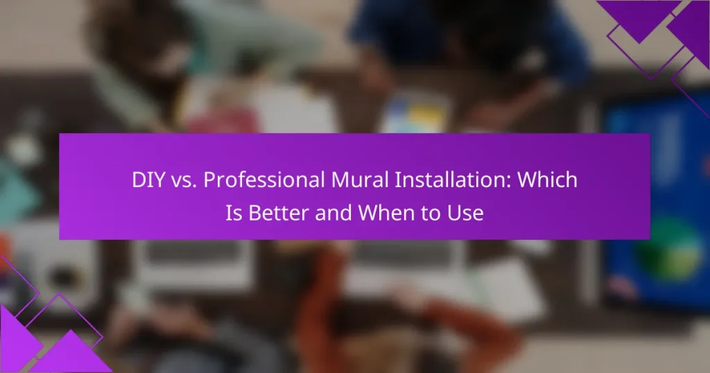 DIY vs. Professional Mural Installation: Which Is Better and When to Use