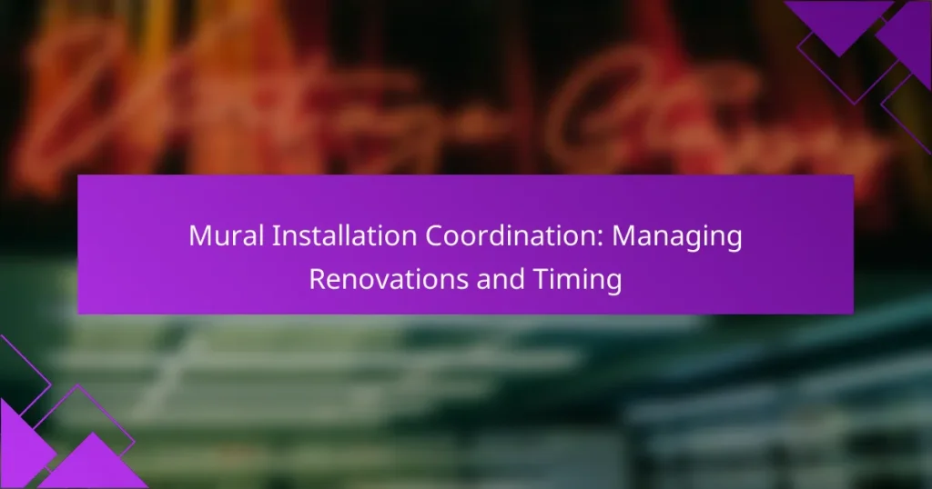 Mural Installation Coordination: Managing Renovations and Timing