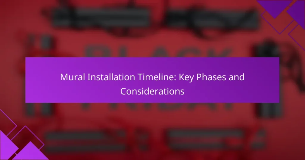 Mural Installation Timeline: Key Phases and Considerations