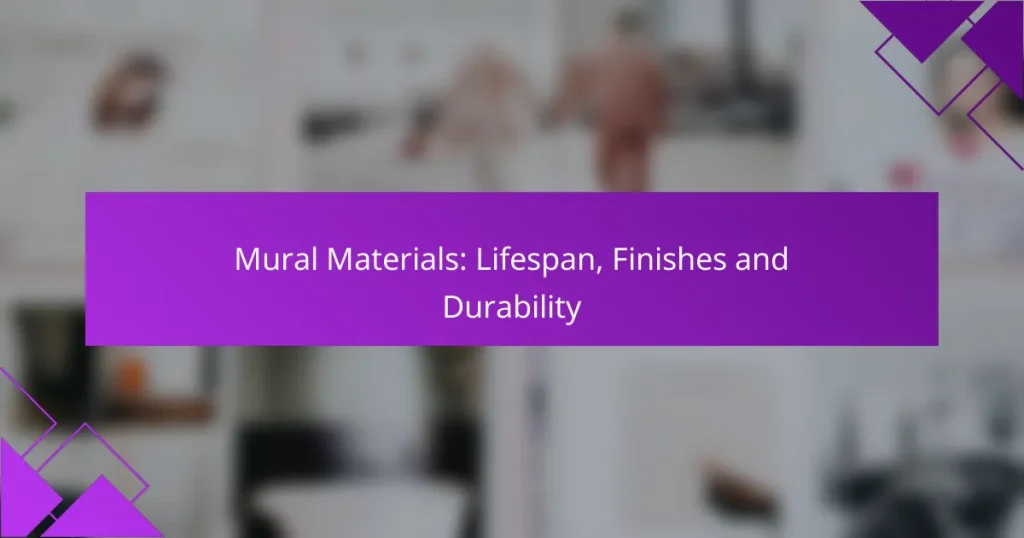 Mural Materials: Lifespan, Finishes and Durability