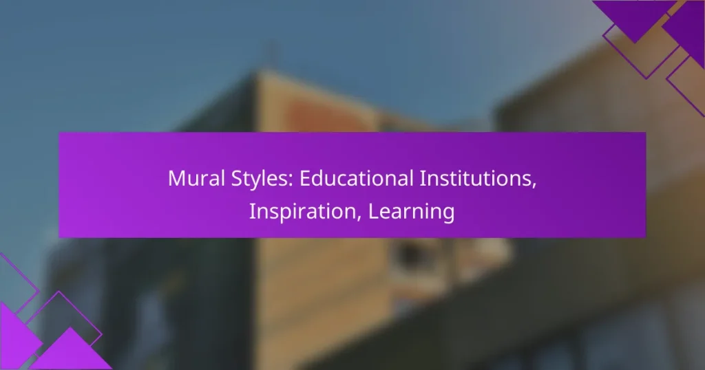 Mural Styles: Educational Institutions, Inspiration, Learning
