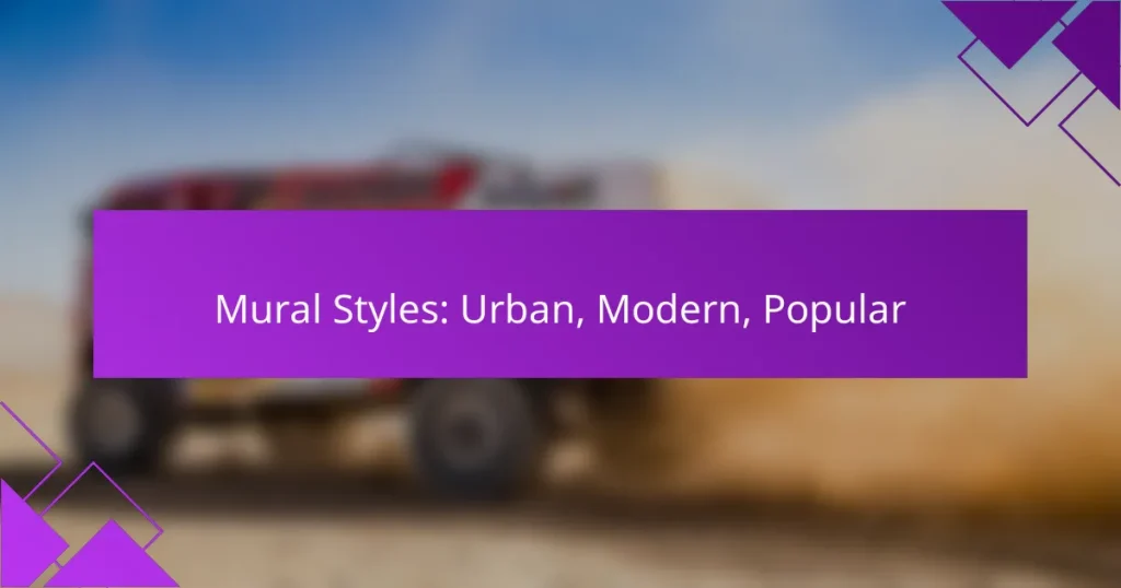 Mural Styles: Urban, Modern, Popular