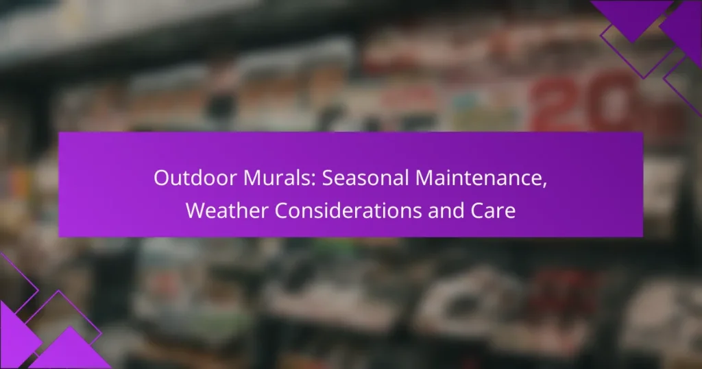 Outdoor Murals: Seasonal Maintenance, Weather Considerations and Care