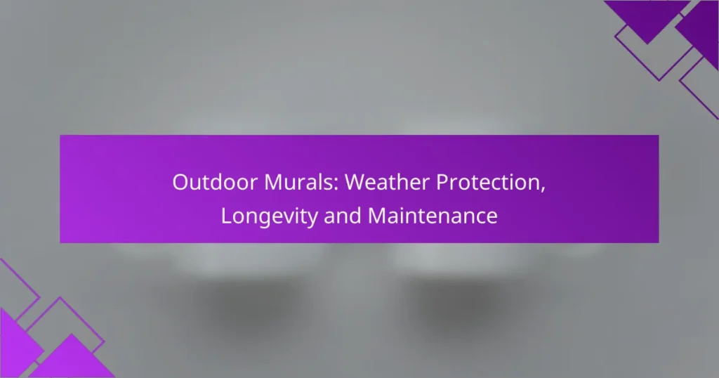 Outdoor Murals: Weather Protection, Longevity and Maintenance