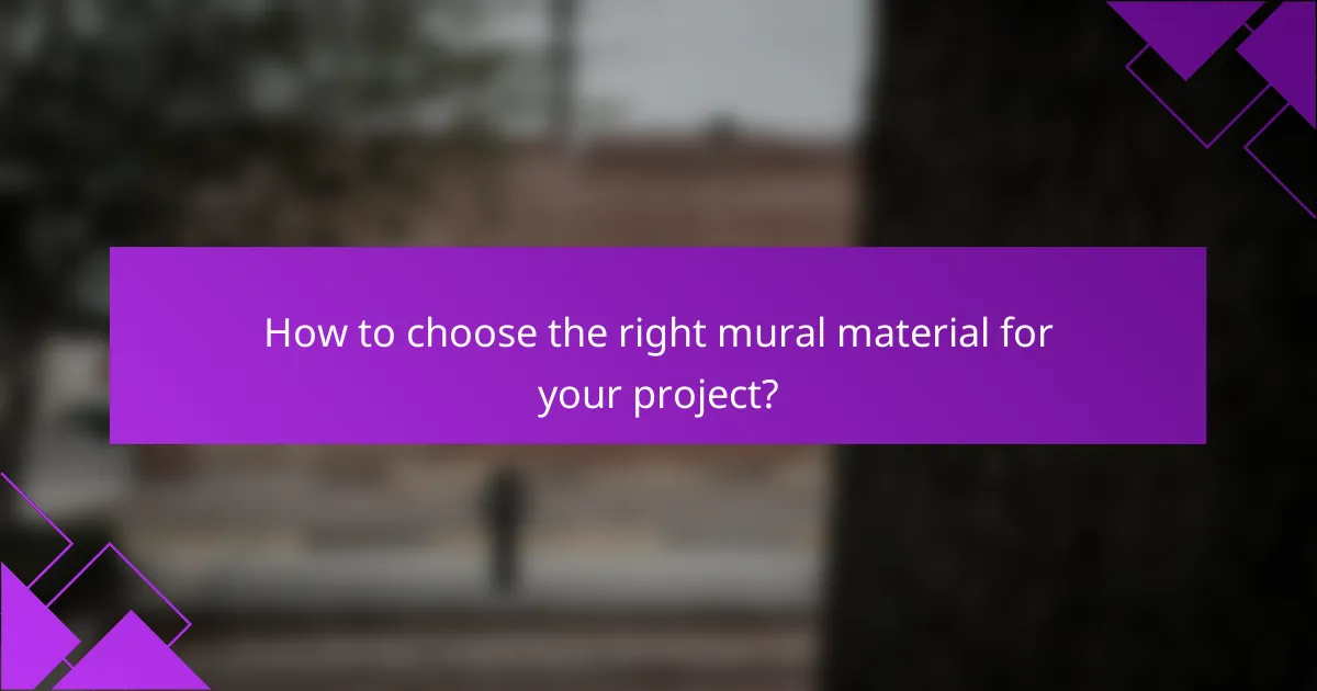 How to choose the right mural material for your project?