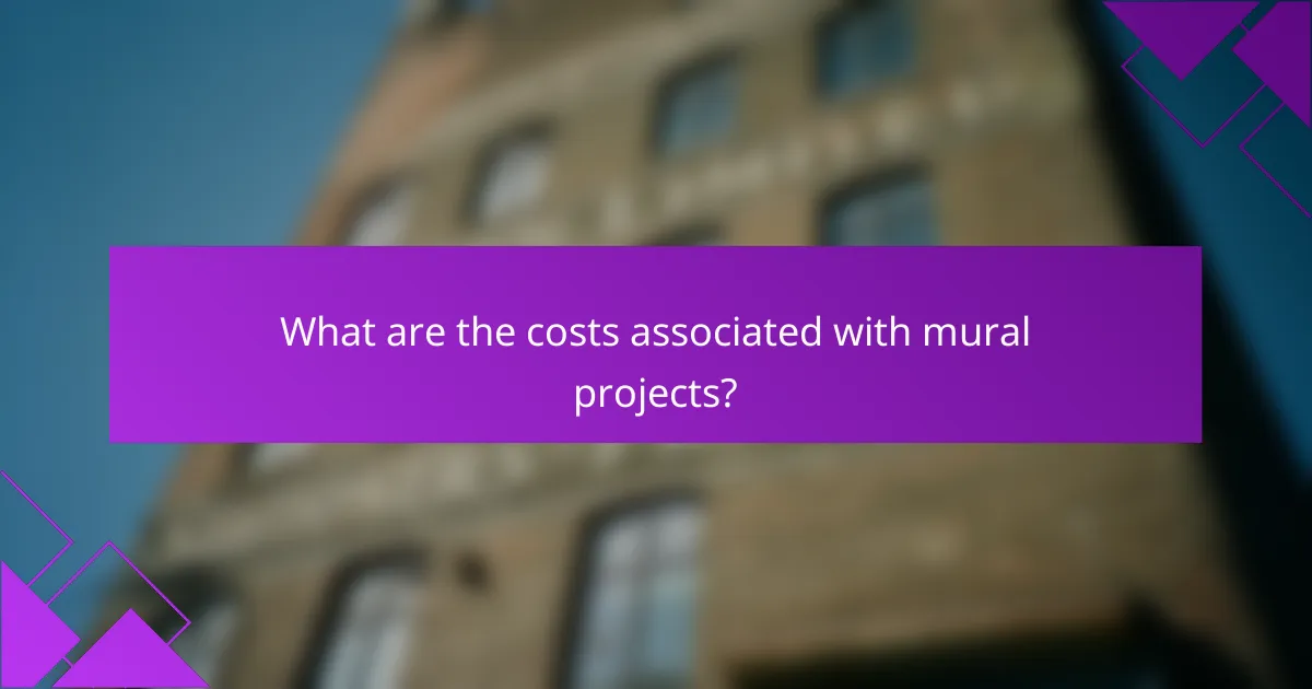 What are the costs associated with mural projects?